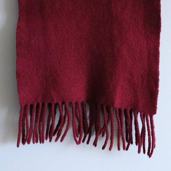 Pure Lambswool Long Made in Italy Fringe Winter Casual Warm Scarf | 45.5" - Picture 4 of 5